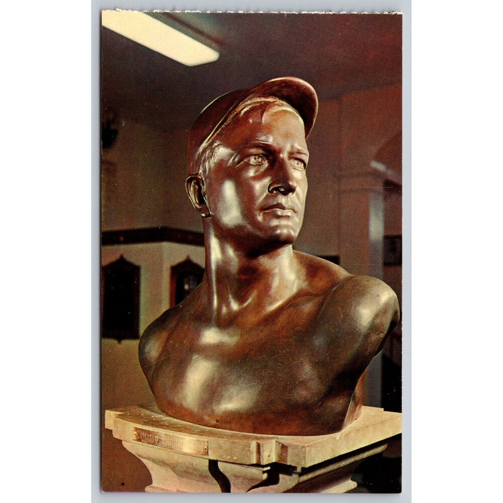 Postcard NY Cooperstown National Baseball Hall of Fame Christy Mathewson Bust - Picture 1 of 2